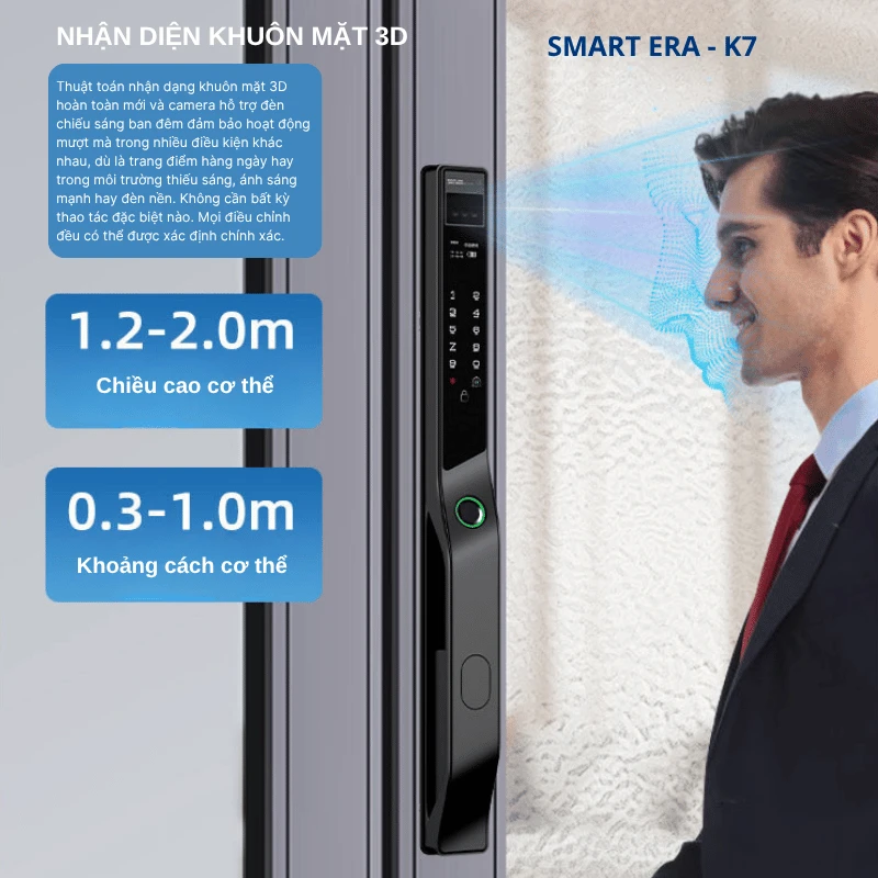 Khóa thông minh nhận diện khuôn mặt cửa nhôm Xingfa tại hai bà trưng hà nội